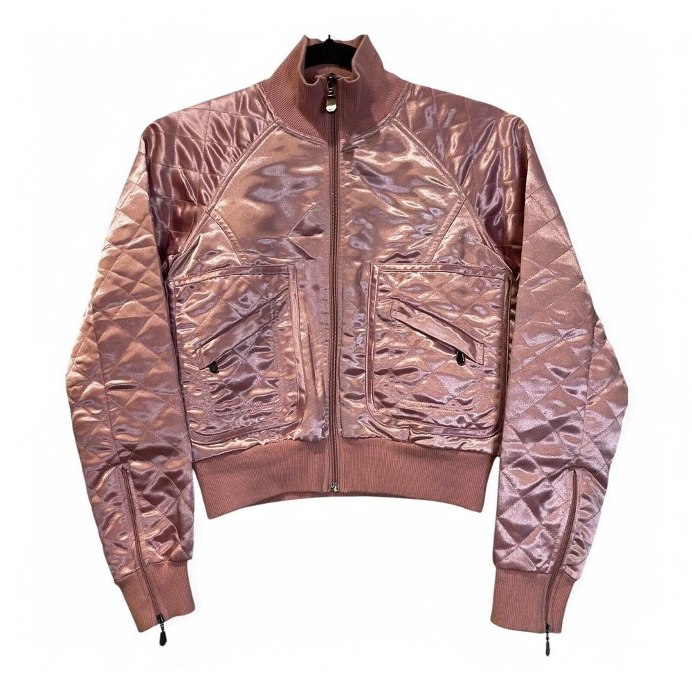 Bebe baby Pink Bomber Jacket small xs size vintage y2k